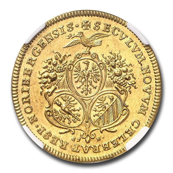 (1700) German States Nürnberg Gold 2 Ducats MS-62 NGC (1700) German States Nürnberg Gold 2 Ducats MS-62 NGC